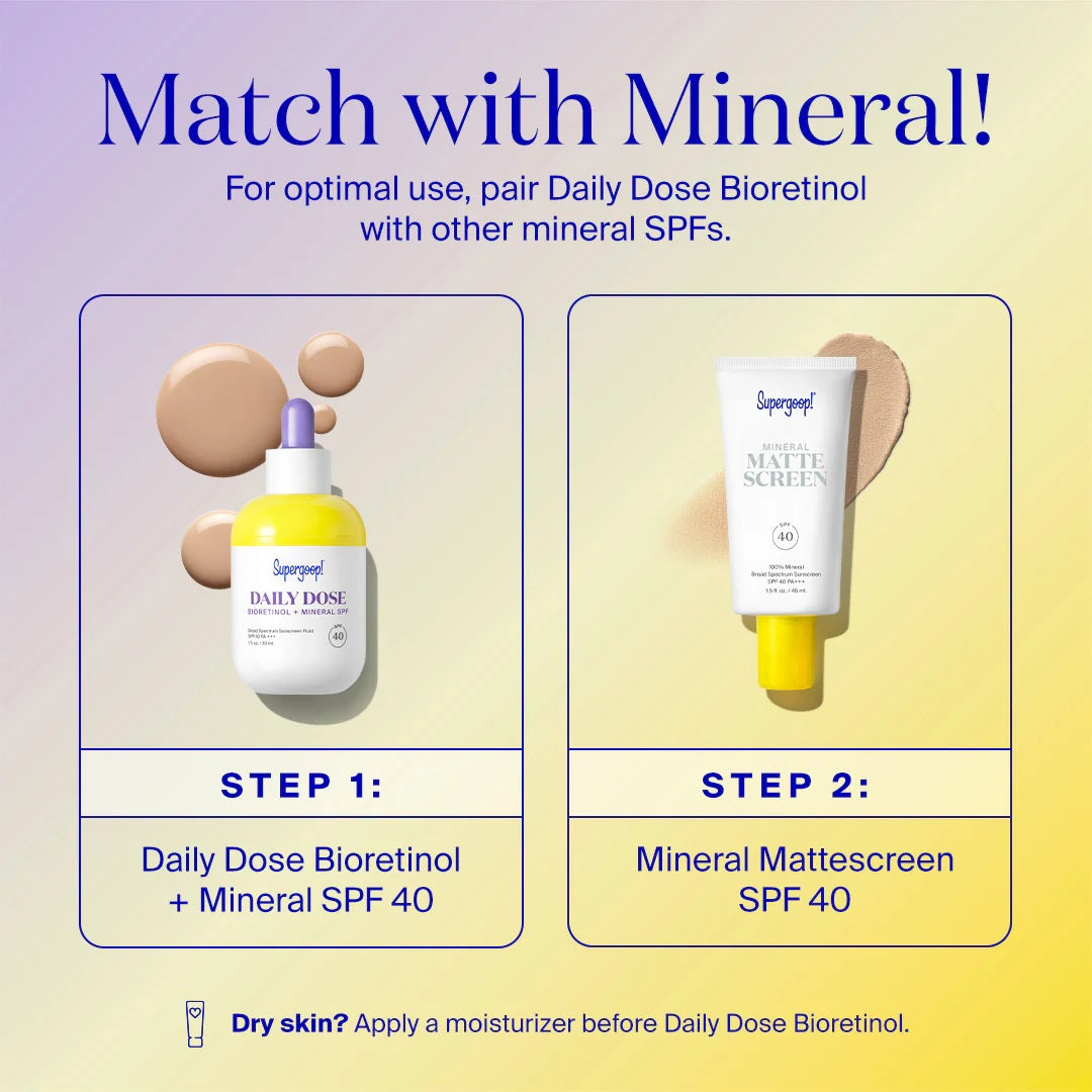 Supergoop! Daily Dose Bioretinol + Mineral SPF 40 30ml