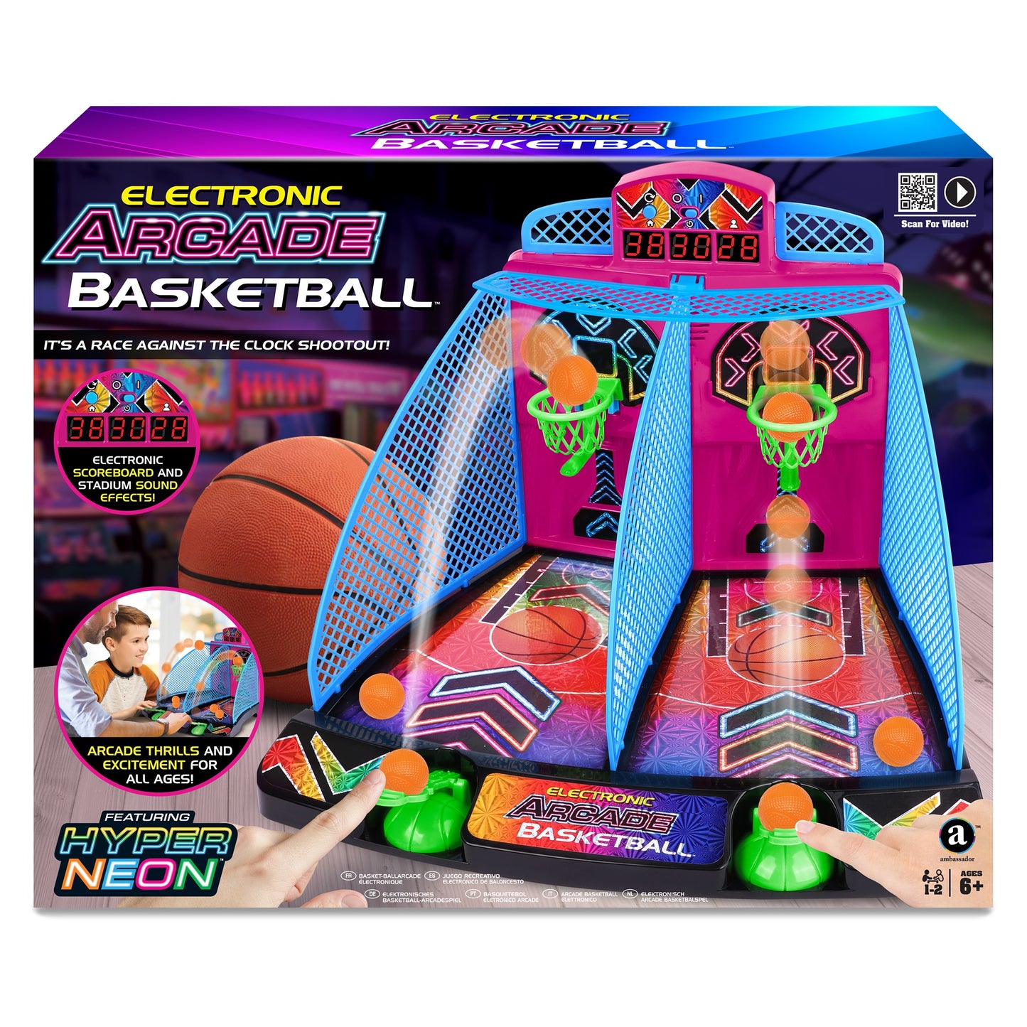 Ambassador - Electronic Arcade Basketball (Hyper Neon Black Series)