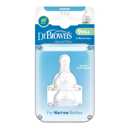 Dr. Brown's Level 4 Y Cut Narrow Options Silicone Nipple Pack of 2 - White