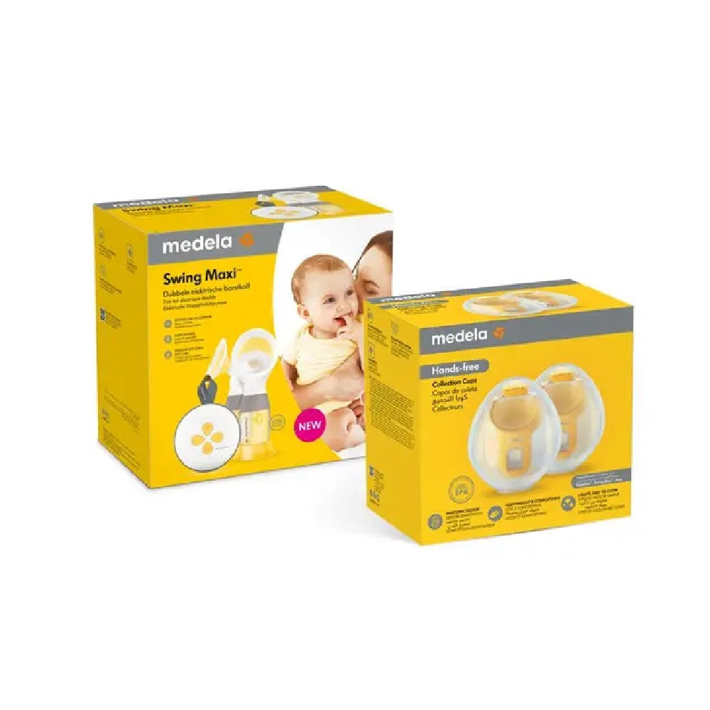 Medela - Swing Maxi Double Electric Breast Pump + Hands-free Breast Milk Collection Cups