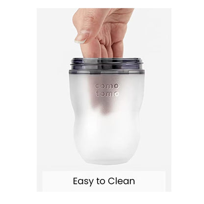 زجاجة الرضاعة كوموتومو ناتشورال فيل للأطفال - وردي وأبيض، 150 مل