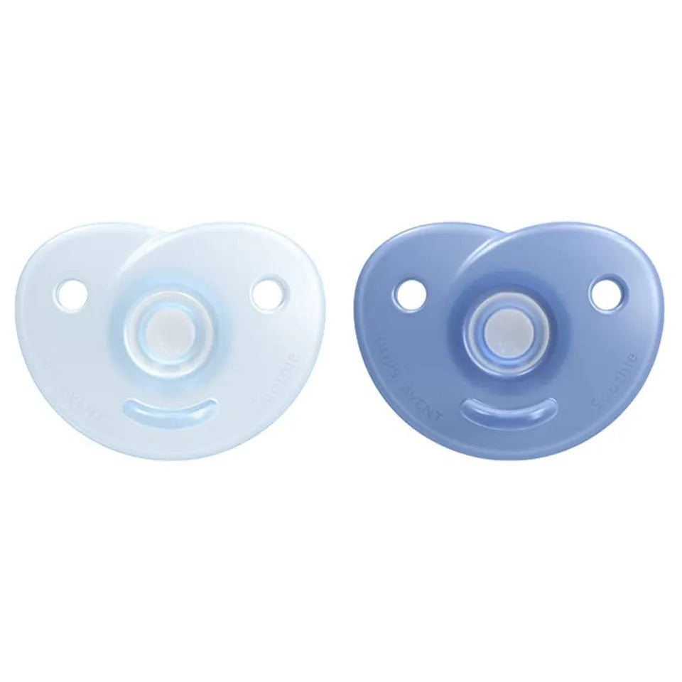 Philips Avent Pack of 4 Curved Soother Sil 0-6M - Assorted