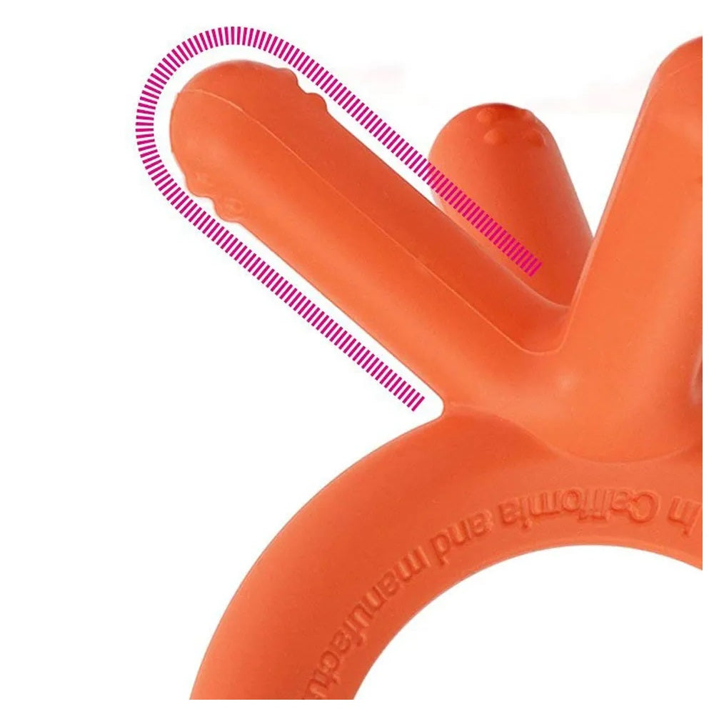 Comotomo - Silicone Baby Teether - Orange