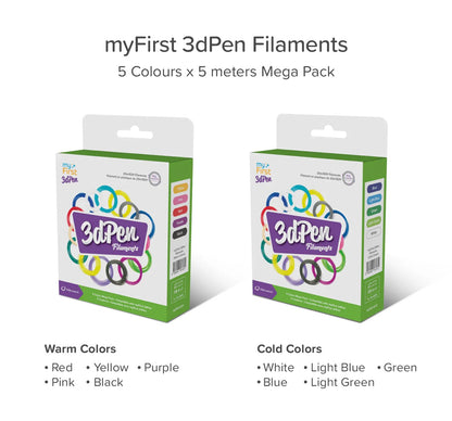 myFirst - Filaments - 3D Pen - 5 Colours - Cold