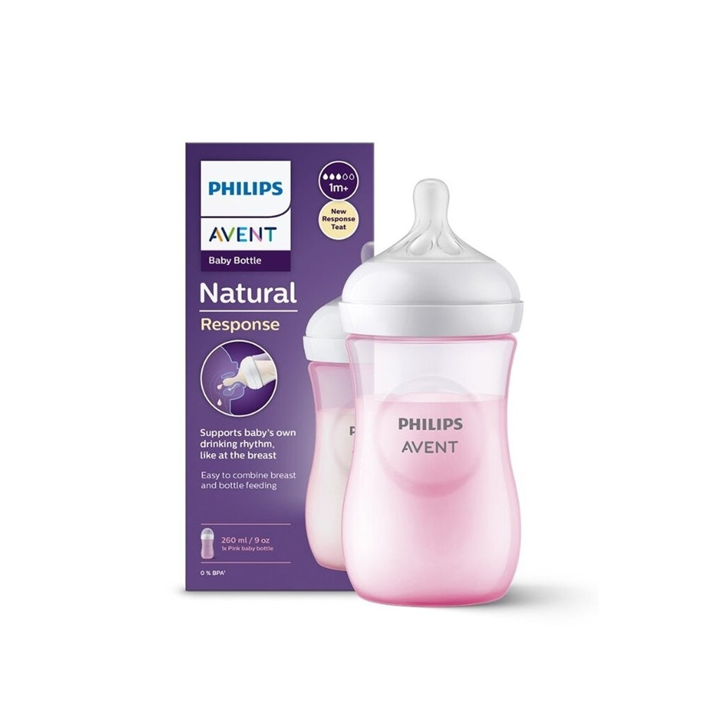 Philips Avent Natural Bottle Response (1M+) 260ml - Pink