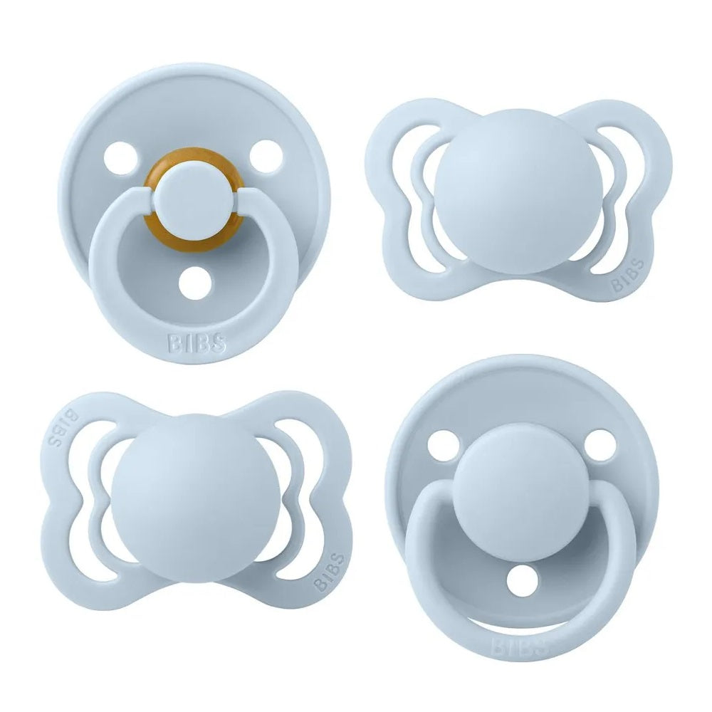 Bibs - Try-It Collection Pacifier Box S1 - Pack of 4 - Baby Blue