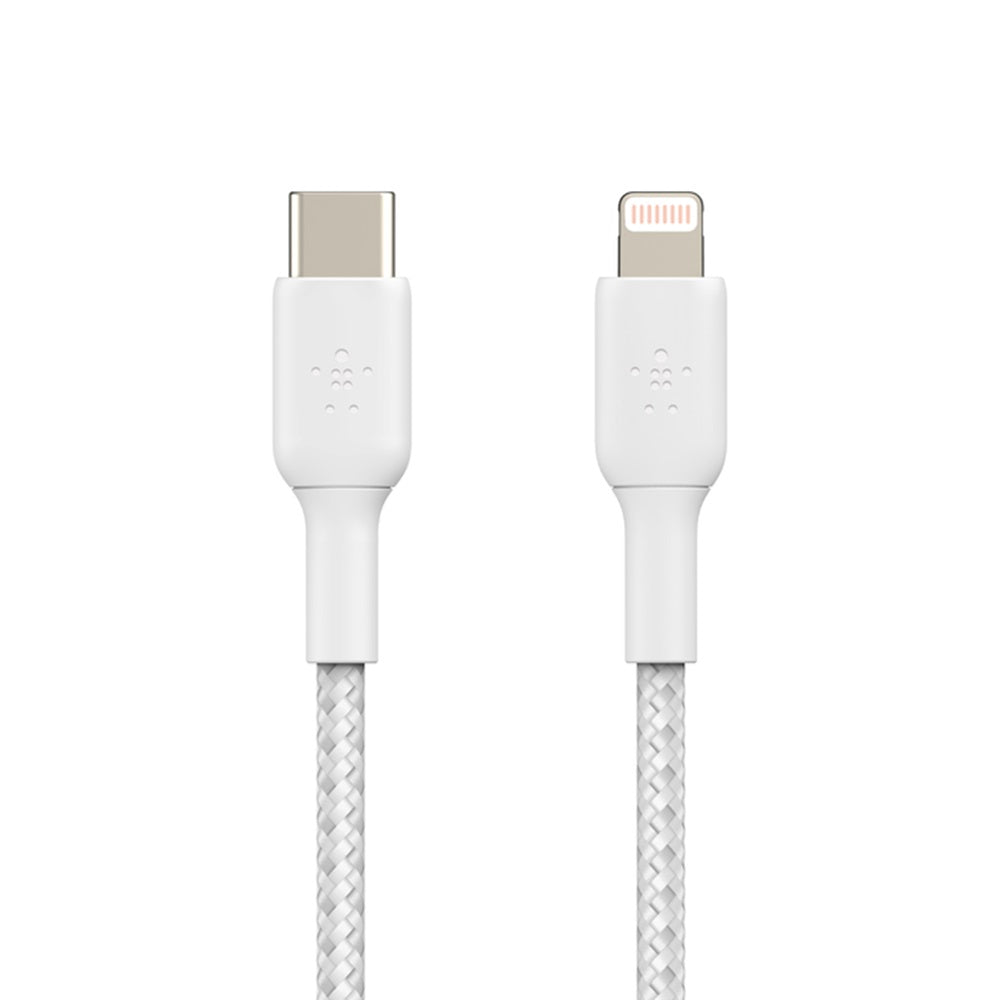 Belkin Boost Charger™ Lightning to USB-C Cable_Braided, 2M, White