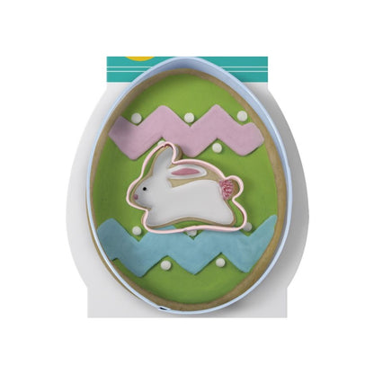 قوالب بسكويت على شكل بيضة مع أرنب صغير من ويلتون، مجموعة من قطعتين