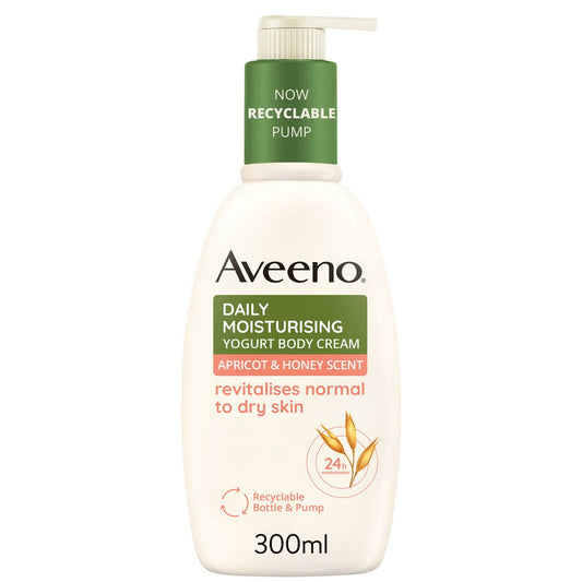 Aveeno Daily Moisturising Yogurt Body Cream Apricot & Honey Scent 300ml