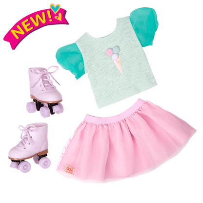 Our Generation Ice Cream Print Shirt Outfit