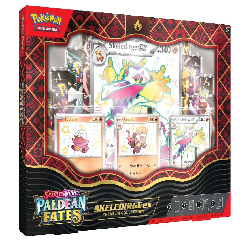 Pokemon Scarlet and Violet Paldean Fates EX Premium Collection Pack Set