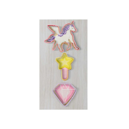 Wilton Unicorn, Magic Wand and Diamond Cookie Cutters, Set of 3