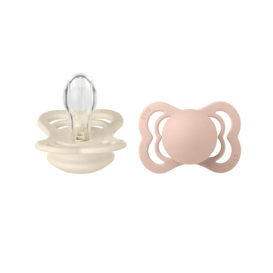 Bibs - Supreme S2 Pacifiers - Pack of 2 - Ivory/Blush