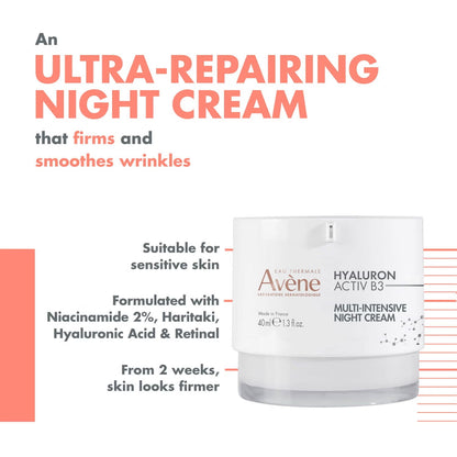 Avene Hyaluron Activ B3 Multi-Intensive Night Cream 40ml