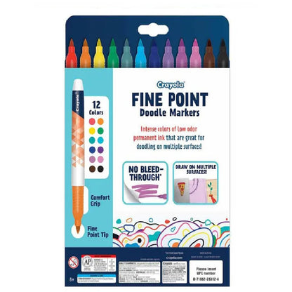 Crayola 12ct Fine Point Doodle Markers