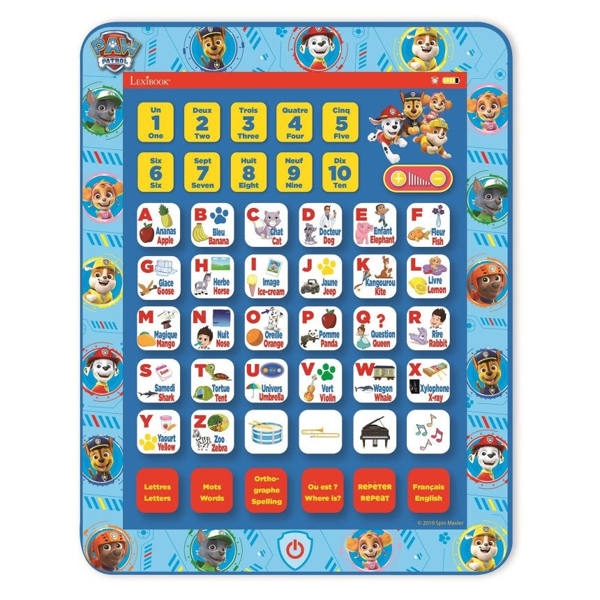 Lexibook - Paw Patrol Bilingual Educational Tablet English/French