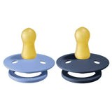 Bibs - Pacifier Size 1 - 0-6M - Pack of 2 - Sky Blue / Steel Blue