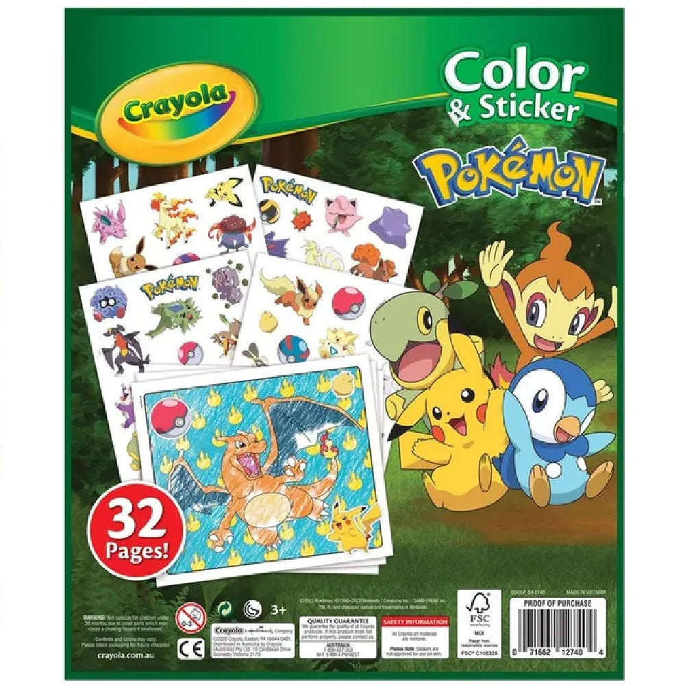 Crayola Color & Sticker, Pokemon