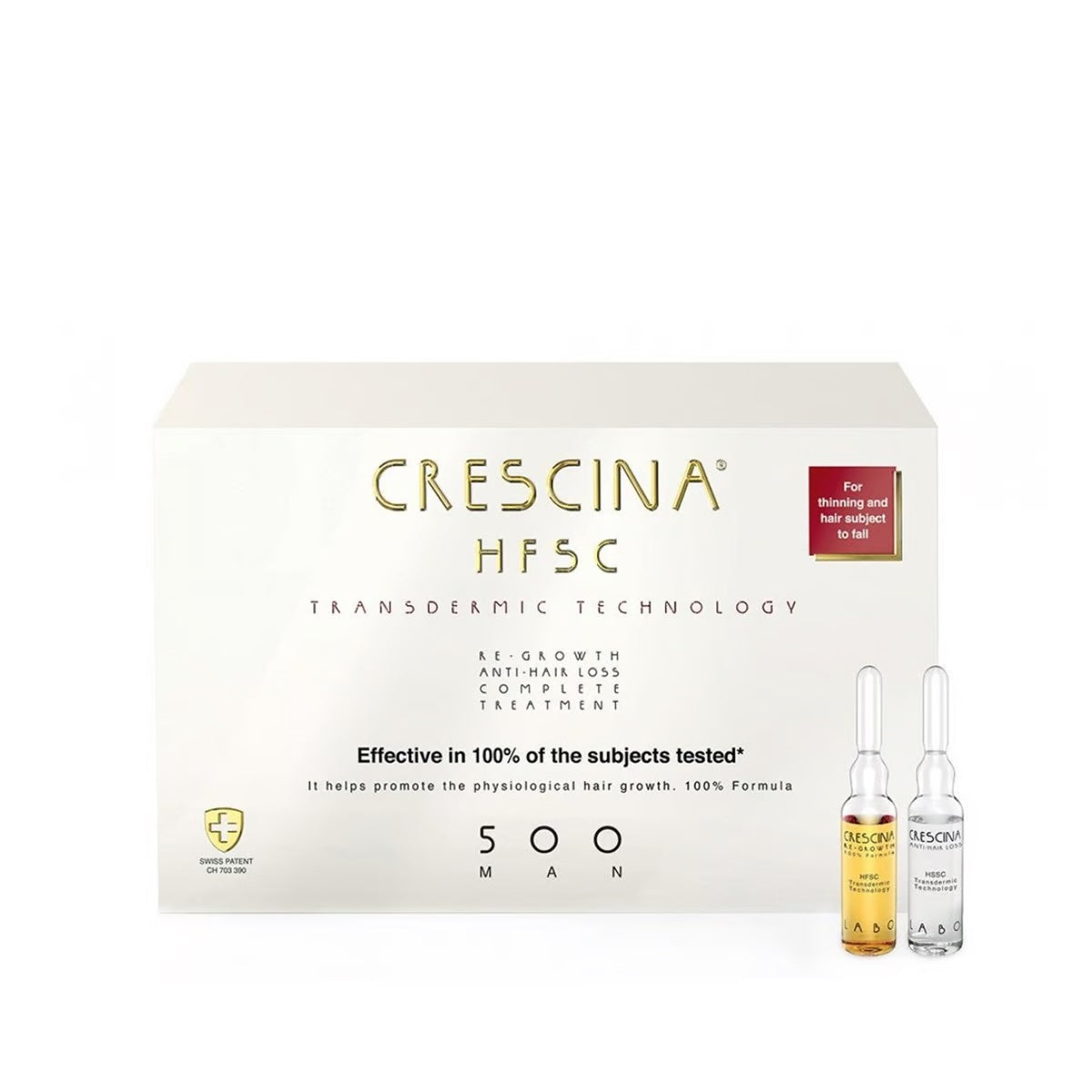 Crescina Transdermic Hfsc Complete Treatment Ampoules for Men 500 (Intermediate Stage)