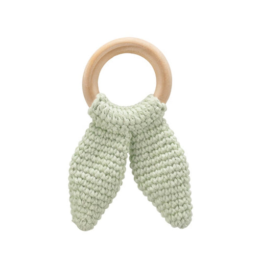 Babyjem - Amigurumi Wooden Ring Teether - Green