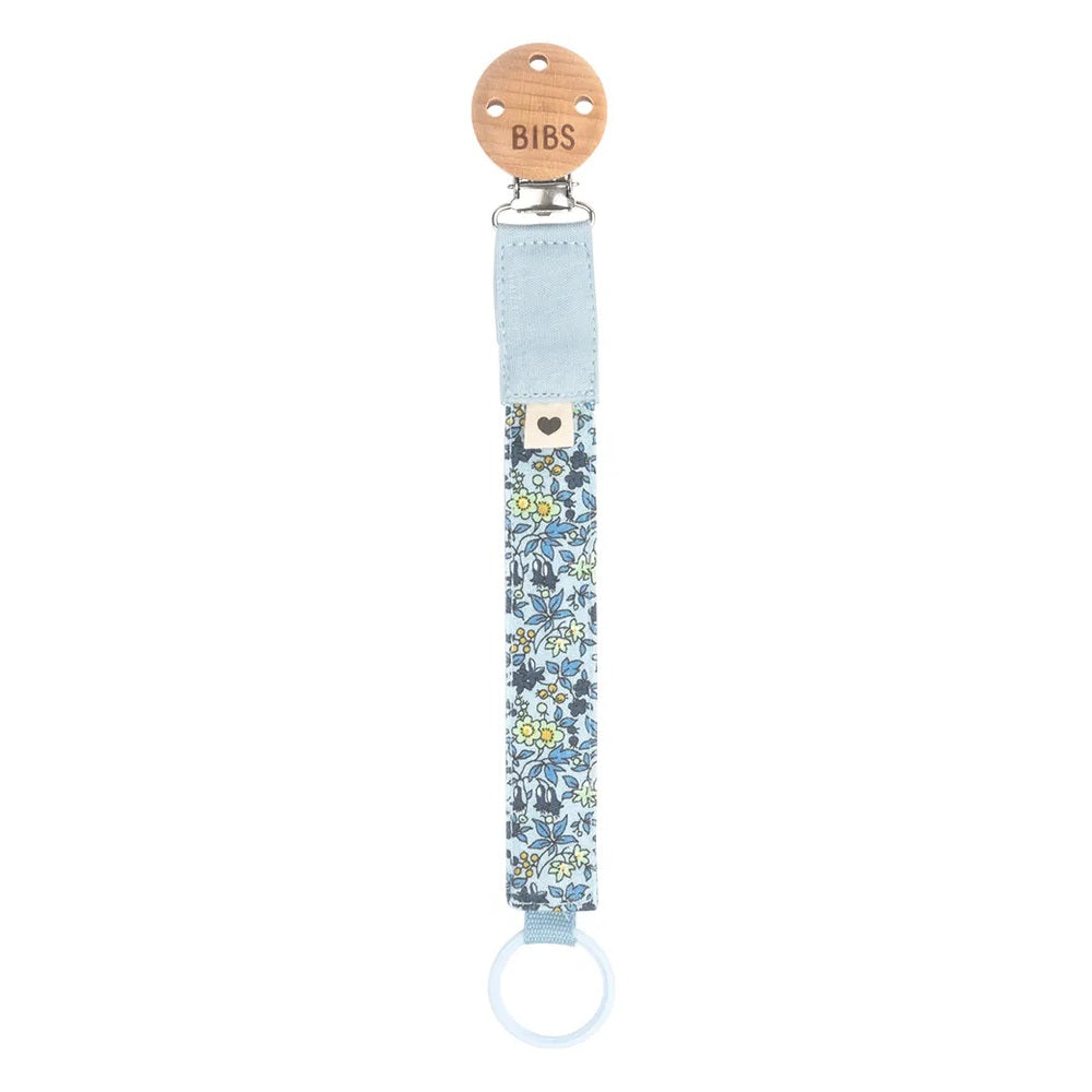 Bibs - Liberty Pacifier Clip Camomile Lawn - Baby Blue