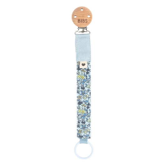 Bibs - Liberty Pacifier Clip Camomile Lawn - Baby Blue