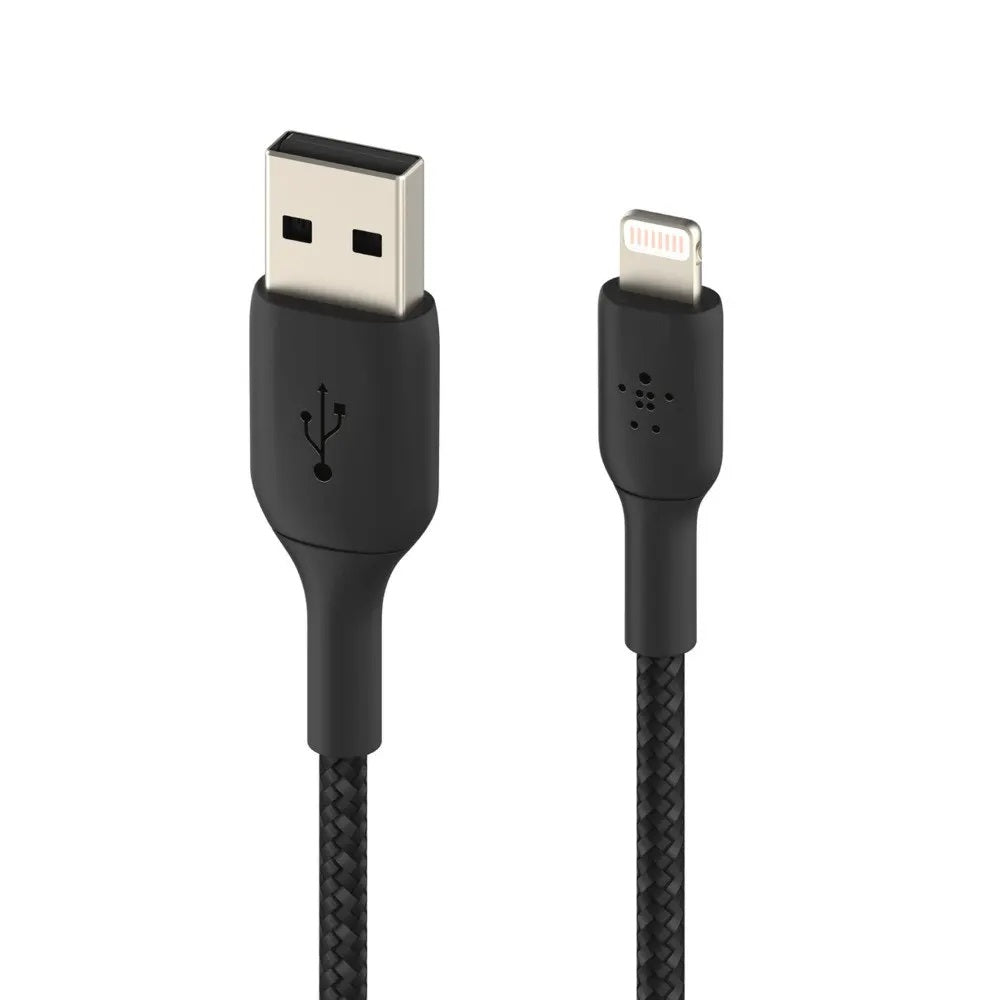 Belkin boost charge Braided Lightning to USB-A Cable, Black- 2M