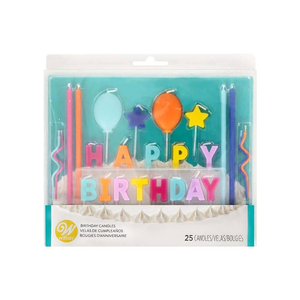 Wilton Happy Birthday Candles, Set of 25