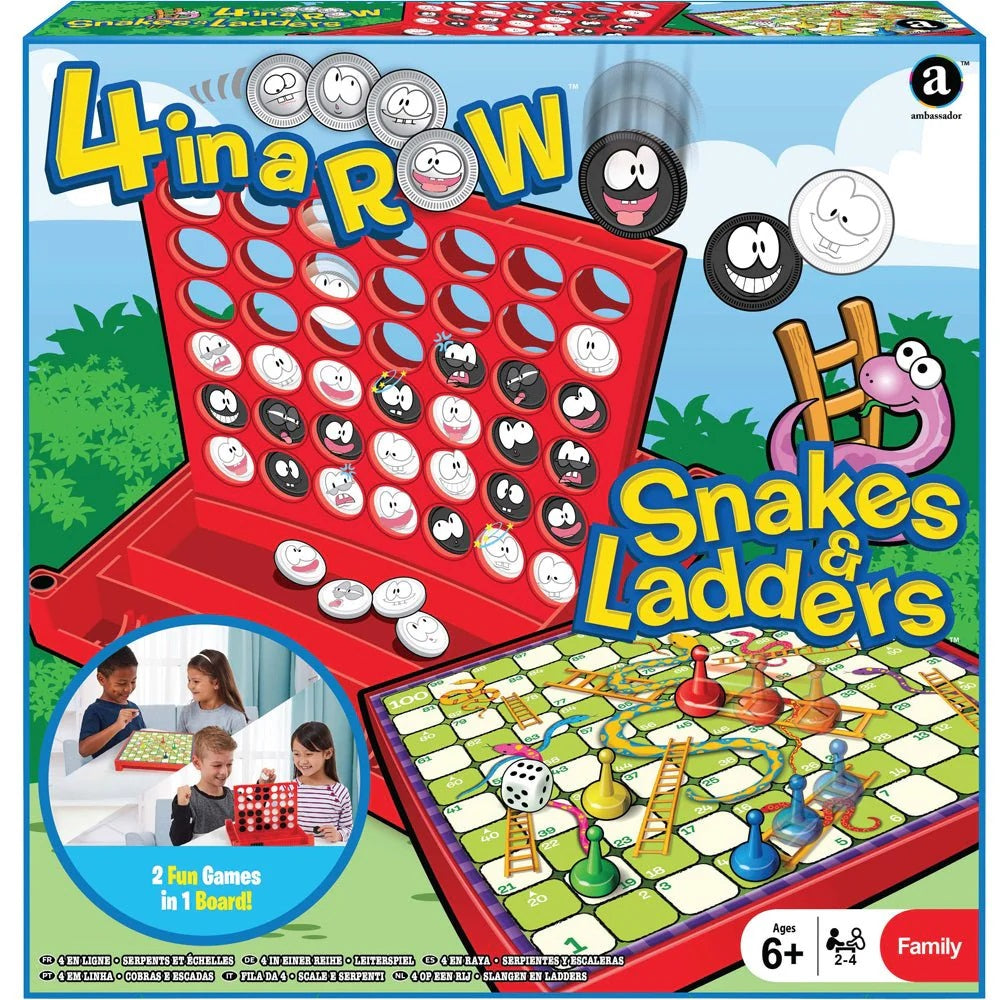 Ambassador 4-in-a-row & Snakes and Ladders Combo