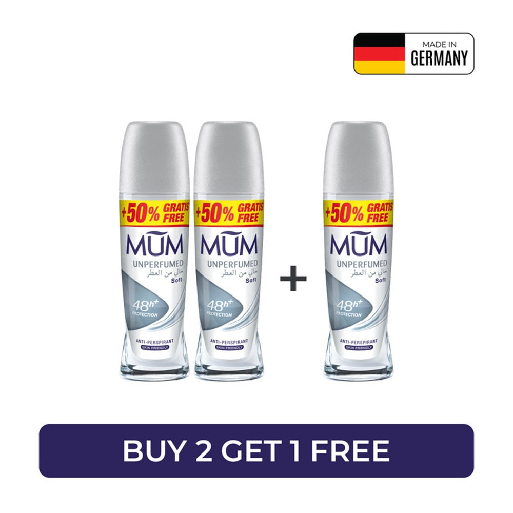 Mum Deodorant Roll on - B2G1 - 75ml - UNPERFUMED