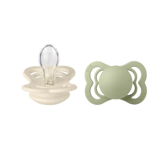 Bibs - Supreme S1 Pacifiers - Pack of 2 - Ivory/Sage