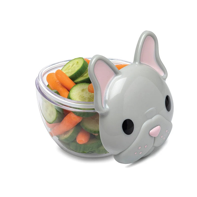 Melii - Snack Container 232ml - 3 Pack Bulldog, Shark, Cat