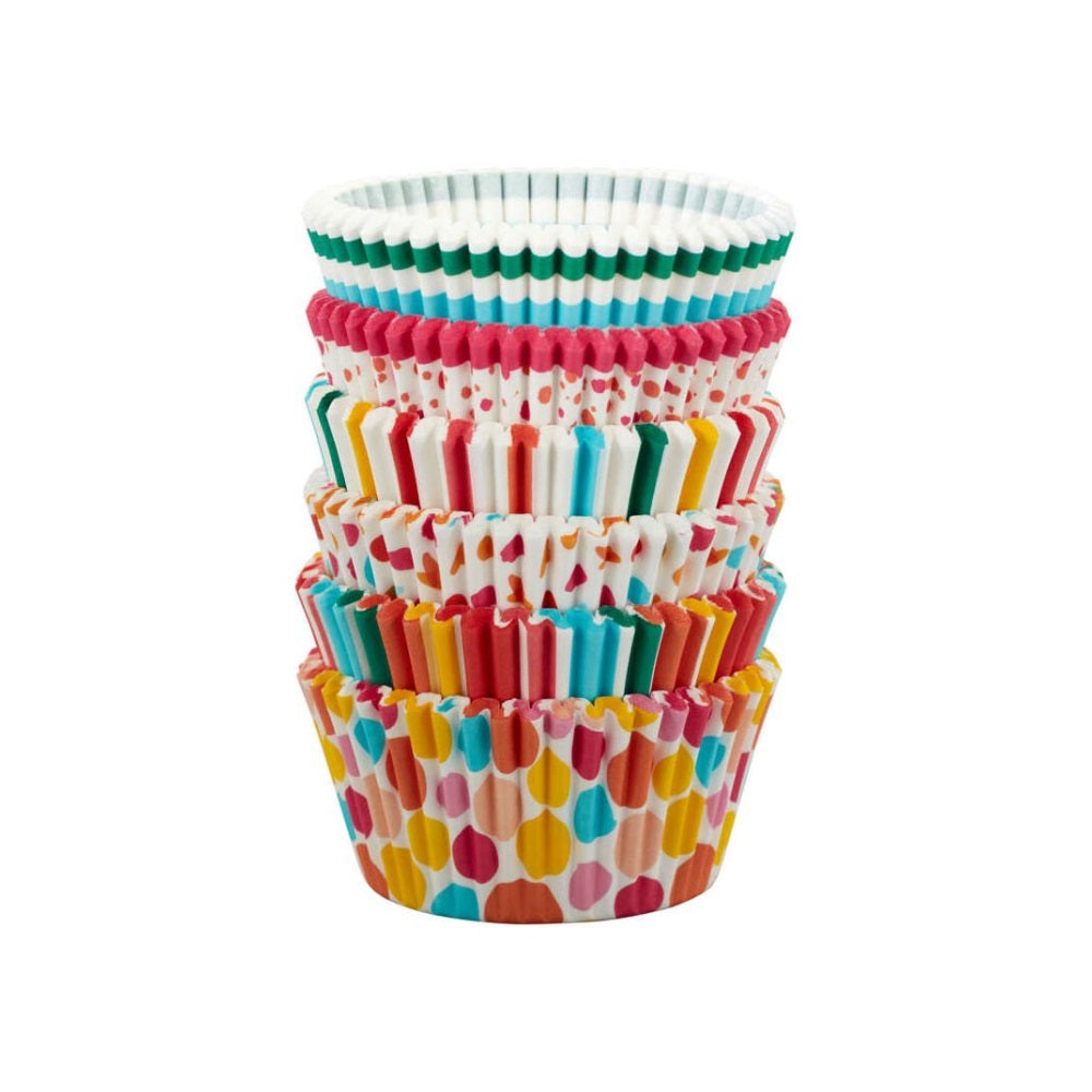 Wilton Rainbow, Striped and Polka Dot Standard Baking Cups, Set of 150