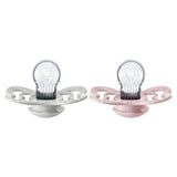 Bibs - Pacifier Supreme Silicone Size 2 - 6M+ - Pack of 2 - Haze/Blossom