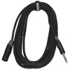 Enova 7 Meters XLR Male to 1/4" Plug 3-Pole Microphone Cable 3-Pin Analogue & AES with Velcro