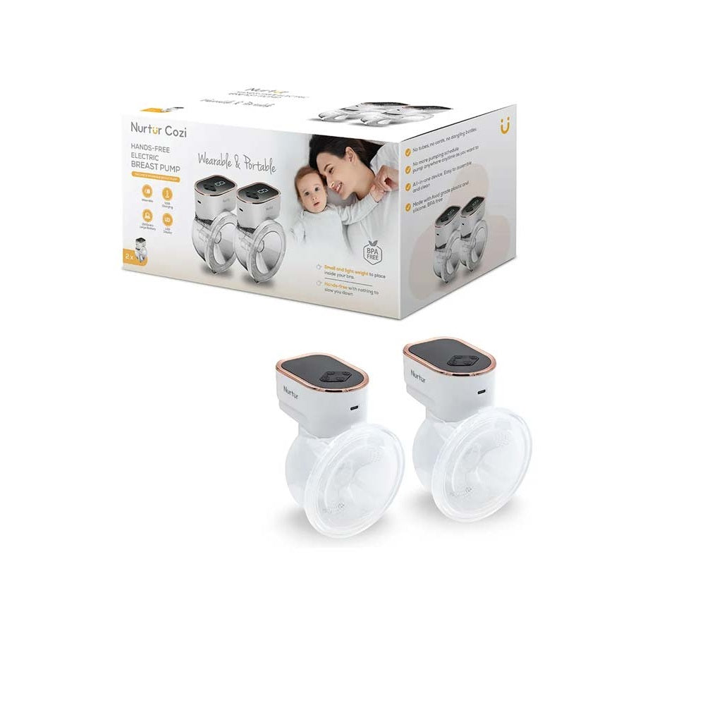 Nurtur Cozi Hands-Free Wearable Electric Breast Pump 150ml – Pack of 2