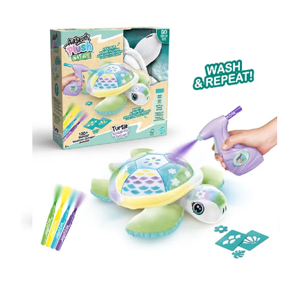 Airbrush Plush Nature - Green Turtle