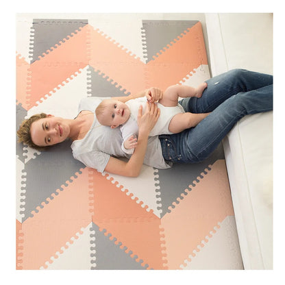 Skip Hop - Playspot Geo Floor Tiles - Grey & Peach