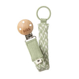 Bibs - Pacifier Clip - Sage/Ivory