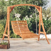 Swing Bed Solid Bent Wood with Teak Finish
