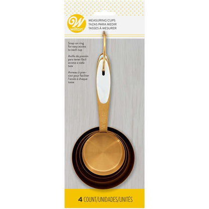 Wilton Navy & Gold Nesting Measuring Cups, Set of 4