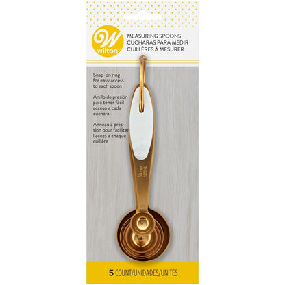 Wilton Navy & Gold Nesting Measuring Spoons, Set of 5