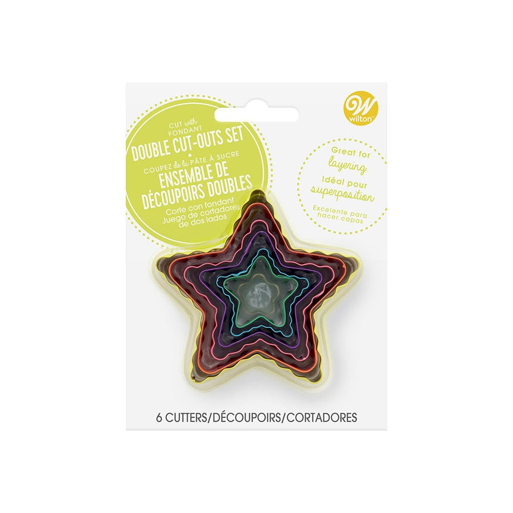 Wilton Star Fondant Double Cut-Outs, Set of 6