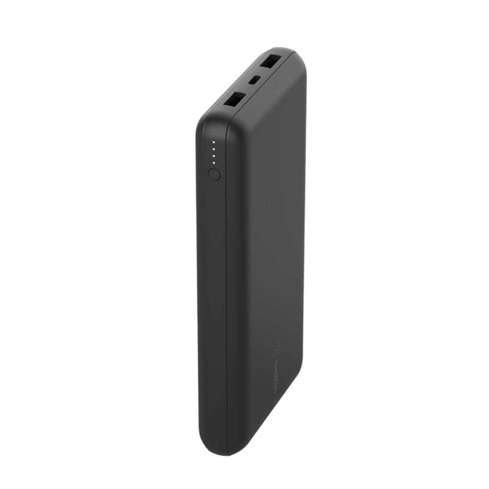 Belkin 20K Power Bank, USB-A & C 15W, Black