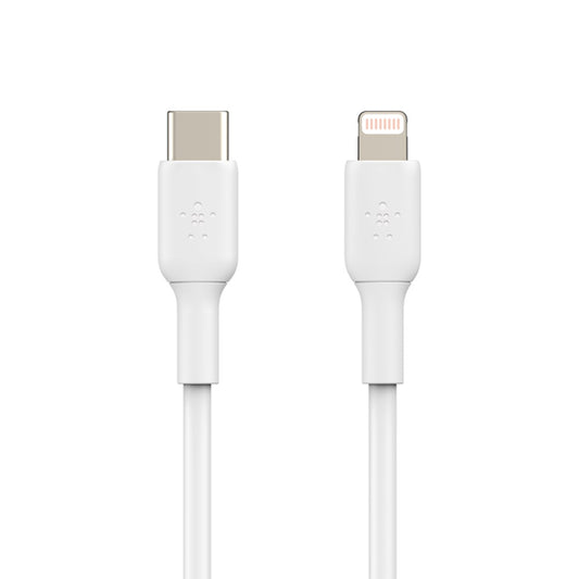 كابل Belkin Boost Charger™ Lightning إلى USB-C، 1 متر، أبيض