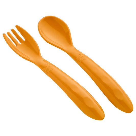 Babyjem - Baby Spoon & Fork Set - Orange