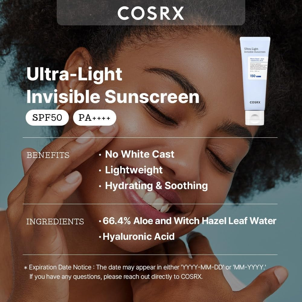 COSRX Ultra Light Invisible Sunscreen SPF 50 PA++++ 50ml