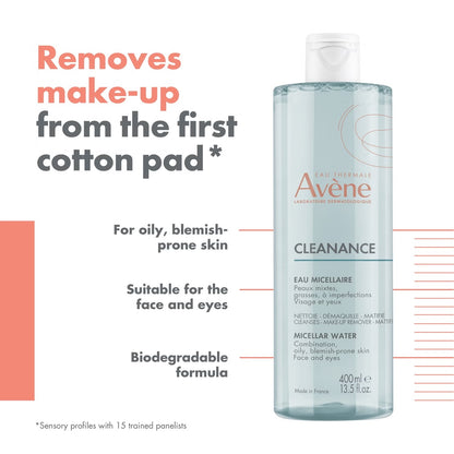 Avene Cleanance Micellar Water for Oily Skin 400ml