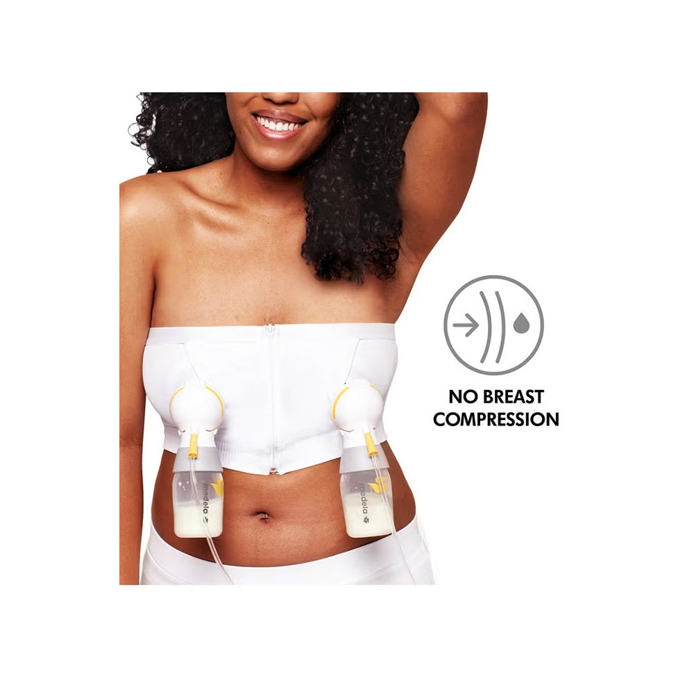 Medela Easy Expression Hands-Free Pumping Bra White Large