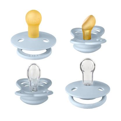 Bibs - Try-It Collection Pacifier Box S1 - Pack of 4 - Baby Blue